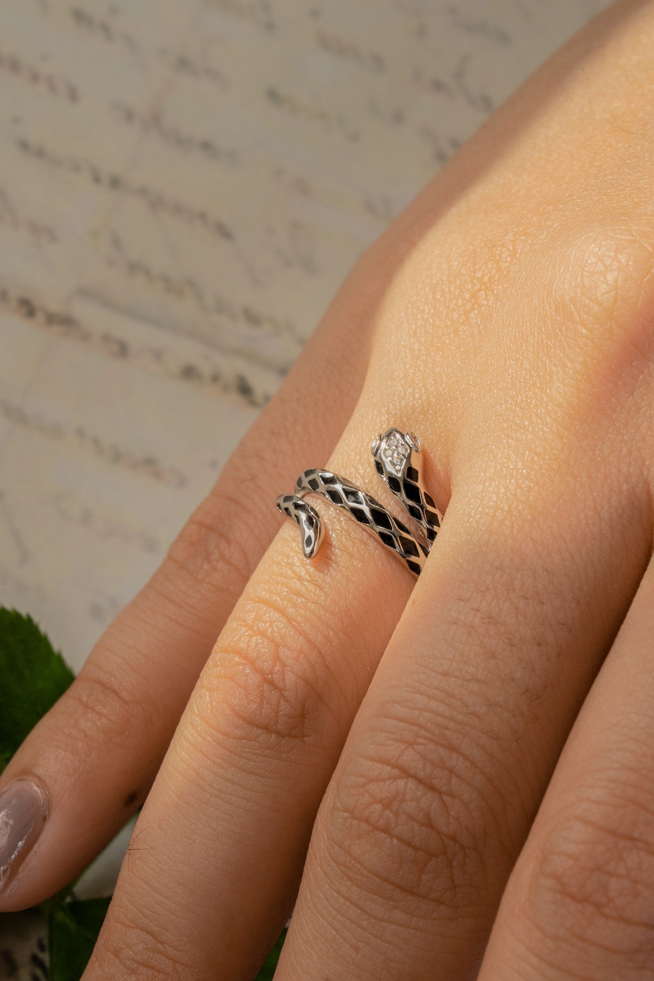 Serpent Legacy Sparkle Sterling Silver Ring